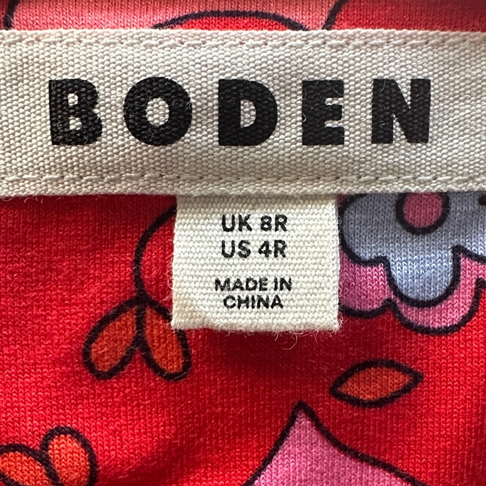 Boden Sleeveless Paisley Jersey Maxi Dress Sylvia Flame Scarlet Tier Size 4 - Picture 12 of 17